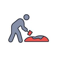 work in progress icon. .Editable stroke.linear style sign for use web design,logo.Symbol illustration. vector