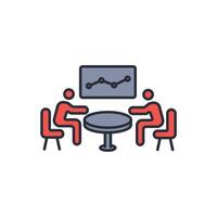 meeting icon. .Editable stroke.linear style sign for use web design,logo.Symbol illustration. vector