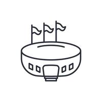 stadium icon. .Editable stroke.linear style sign for use web design,logo.Symbol illustration. vector