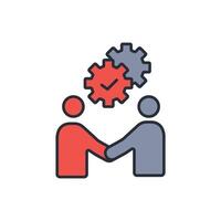 collaboration icon. .Editable stroke.linear style sign for use web design,logo.Symbol illustration. vector