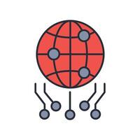 networking icon. .Editable stroke.linear style sign for use web design,logo.Symbol illustration. vector