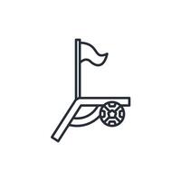 corner flag icon. .Editable stroke.linear style sign for use web design,logo.Symbol illustration. vector