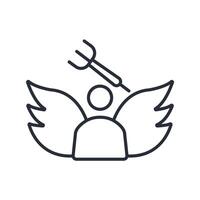 angel icon. .Editable stroke.linear style sign for use web design,logo.Symbol illustration. vector