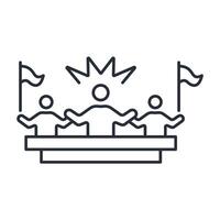 fans icon. .Editable stroke.linear style sign for use web design,logo.Symbol illustration. vector