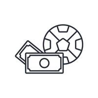 Bet icon. .Editable stroke.linear style sign for use web design,logo.Symbol illustration. vector