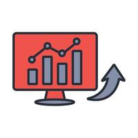stock exchange icon. .Editable stroke.linear style sign for use web design,logo.Symbol illustration. vector