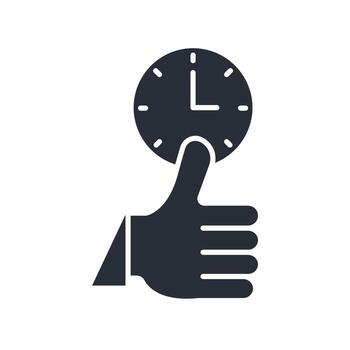 Punctuality icon. .Editable stroke.linear style sign for use web design,logo.Symbol illustration. vector