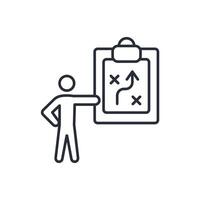 Tactics icon. .Editable stroke.linear style sign for use web design,logo.Symbol illustration. vector
