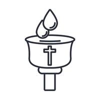 baptism icon. .Editable stroke.linear style sign for use web design,logo.Symbol illustration. vector