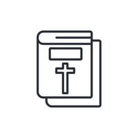 Bible icon. .Editable stroke.linear style sign for use web design,logo.Symbol illustration. vector