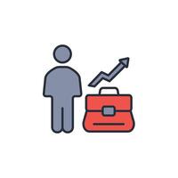career icon. .Editable stroke.linear style sign for use web design,logo.Symbol illustration. vector