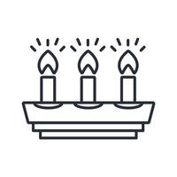 candles icon. .Editable stroke.linear style sign for use web design,logo.Symbol illustration. vector