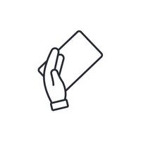 yellow card icon. .Editable stroke.linear style sign for use web design,logo.Symbol illustration. vector