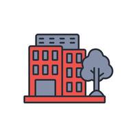 office icon. .Editable stroke.linear style sign for use web design,logo.Symbol illustration. vector