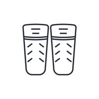 Shin guard icon. .Editable stroke.linear style sign for use web design,logo.Symbol illustration. vector