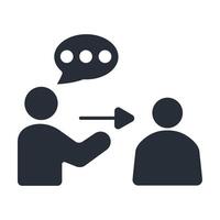 Persuasion icon. .Editable stroke.linear style sign for use web design,logo.Symbol illustration. vector