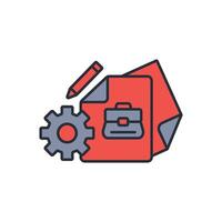 project icon. .Editable stroke.linear style sign for use web design,logo.Symbol illustration. vector