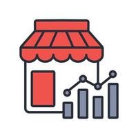 stock market icon. .Editable stroke.linear style sign for use web design,logo.Symbol illustration. vector