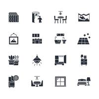 Home interior icon set..Editable stroke.linear style sign for use web design,logo.Symbol illustration. vector