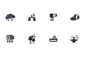 Air icon set..Editable stroke.linear style sign for use web design,logo.Symbol illustration. vector