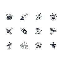 Astronomy icon set..Editable stroke.linear style sign for use web design,logo.Symbol illustration. vector