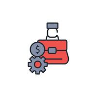 work icon. .Editable stroke.linear style sign for use web design,logo.Symbol illustration. vector