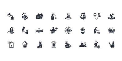 beauty and spa icon set..Editable stroke.linear style sign for use web design,logo.Symbol illustration. vector