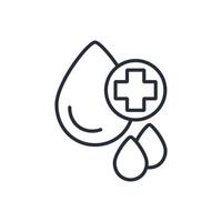 Blood icon. .Editable stroke.linear style sign for use web design,logo.Symbol illustration. vector