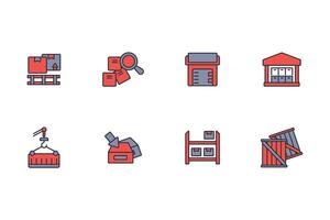 storage icon set..Editable stroke.linear style sign for use web design,logo.Symbol illustration. vector