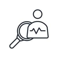 diagnosis icon. .Editable stroke.linear style sign for use web design,logo.Symbol illustration. vector