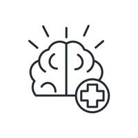 brain icon. .Editable stroke.linear style sign for use web design,logo.Symbol illustration. vector