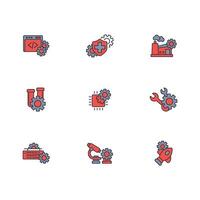 Engineering icon set..Editable stroke.linear style sign for use web design,logo.Symbol illustration. vector