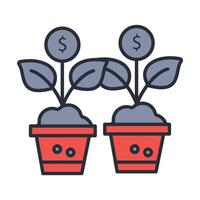Investment icon. .Editable stroke.linear style sign for use web design,logo.Symbol illustration. vector