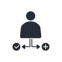 Decision icon. .Editable stroke.linear style sign for use web design,logo.Symbol illustration. vector