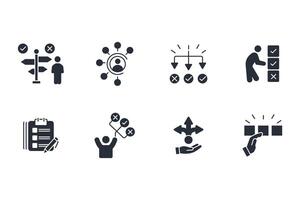 Choice icon set..Editable stroke.linear style sign for use web design,logo.Symbol illustration. vector