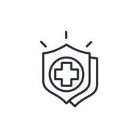 health insurance icon. .Editable stroke.linear style sign for use web design,logo.Symbol illustration vector