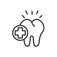Dentist icon. .Editable stroke.linear style sign for use web design,logo.Symbol illustration. vector