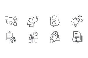 Soft skills icon set..Editable stroke.linear style sign for use web design,logo.Symbol illustration. vector