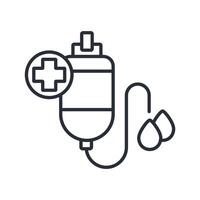 Transfusion icon. .Editable stroke.linear style sign for use web design,logo.Symbol illustration. vector