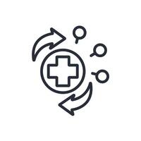 recovery icon. .Editable stroke.linear style sign for use web design,logo.Symbol illustration. vector
