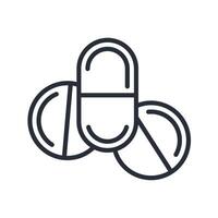 medicine icon. .Editable stroke.linear style sign for use web design,logo.Symbol illustration. vector