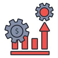 earnings icon. .Editable stroke.linear style sign for use web design,logo.Symbol illustration. vector