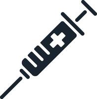 an injection syringe icon on a white background vector