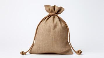 Bag from a sacking isolated on a white background. Neural network photo