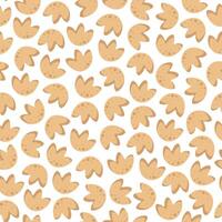 Seamless pattern with dinosaur footprints. Repeating background with paw prints. Abstract background for fabric, wallpaper, wrapping paper, scrapbooking, etc. vector
