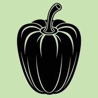 Pepper silhouette graphic for creative projects, logos, and outdoor-themed visuals. Ideal for digital or print designs. An elegant natural to your creative projects. Vegetable silhouette Design vector
