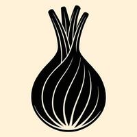 Fennel silhouette graphic for creative projects, logos, and outdoor-themed visuals. Ideal for digital or print designs. An elegant natural to your creative projects. Vegetable silhouette Design vector