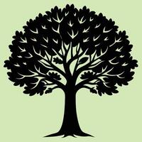 Tree silhouette graphic design for creative projects, logos, and outdoor-themed visuals. Ideal for digital or print designs. An elegant natural touch to your creative projects. vector