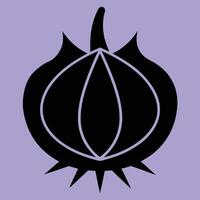 Water Chestnut silhouette graphic for creative projects, logos, and outdoor-themed visuals. Ideal for digital or print designs. An elegant natural to your creative projects. Vegetable silhouette vector
