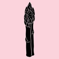 Asparagus silhouette graphic for creative projects, logos, and outdoor-themed visuals. Ideal for digital or print designs. An elegant natural to your creative projects. Vegetable silhouette Design vector
